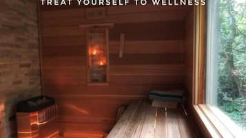 Studio Suite Deluks, pemandangan kebun | Sauna