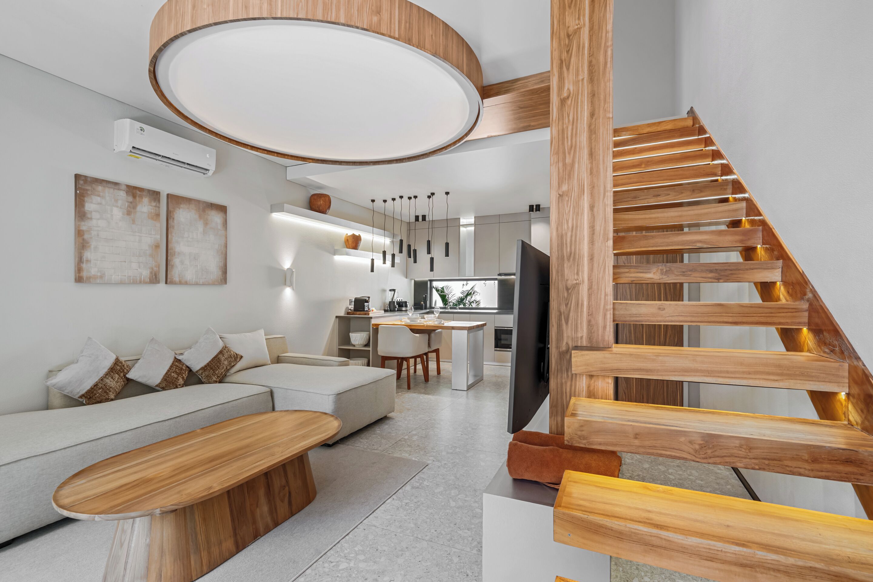 Townhome, 1 Bedroom, Private Pool, Pool View | Living area