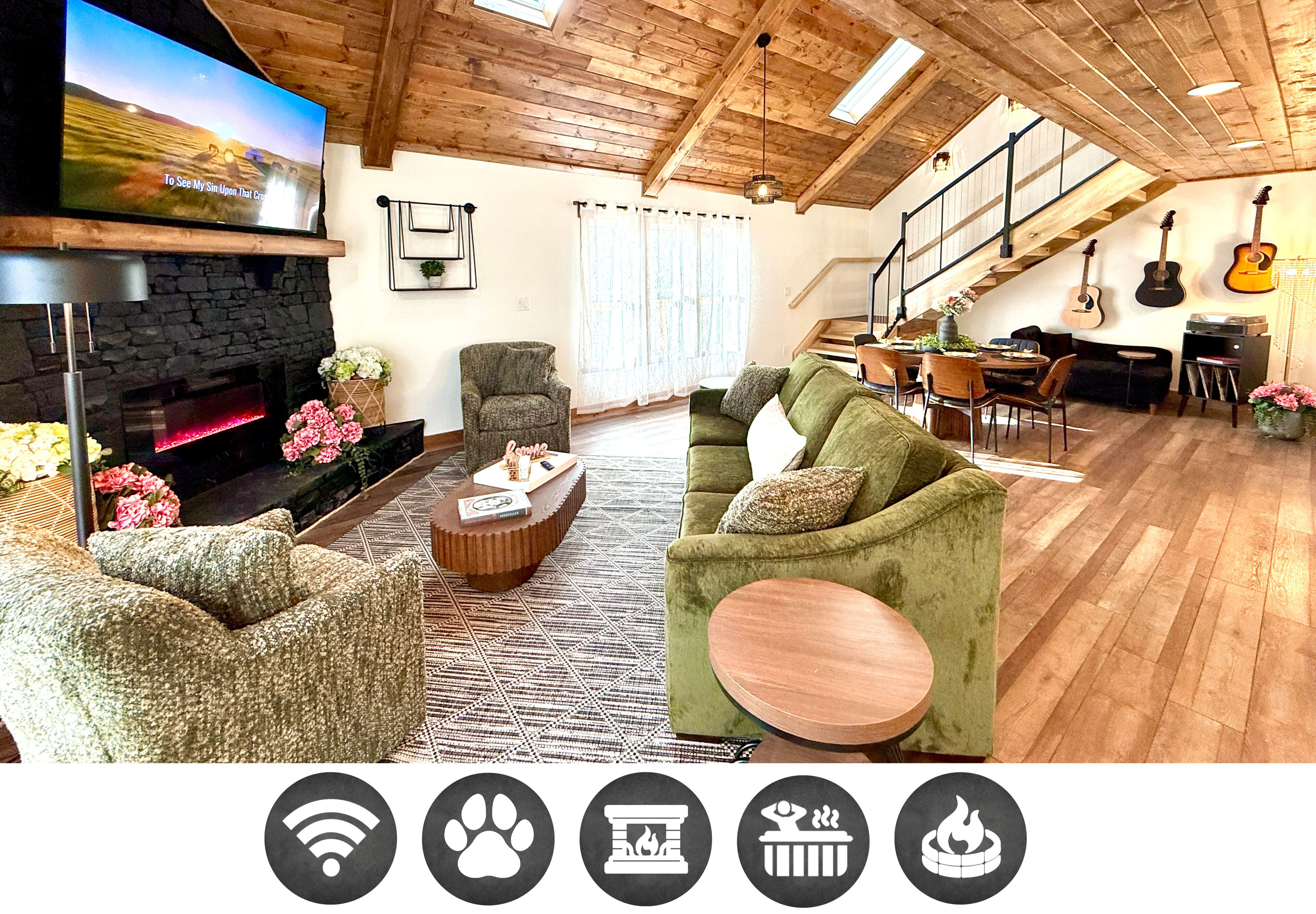 Cabana, 3 quartos | Área de estar