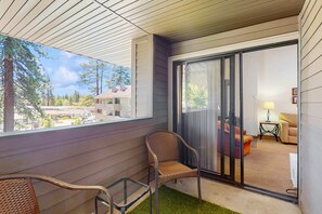 Terrace/patio - Pool-view mountain paradise awaits at this Lakeland Village home (South Lake Tahoe)