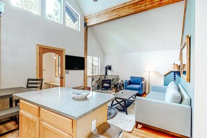 TV, fireplace, offices - Comfortable Home with Shared Hot Tub & Pool, Fireplace, & Private W&D (Truckee)