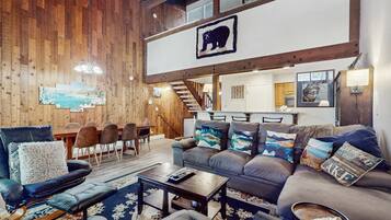 TV, fireplace, offices