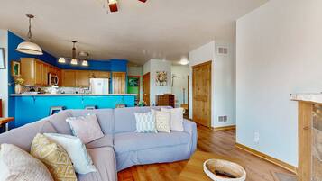 TV, fireplace, offices