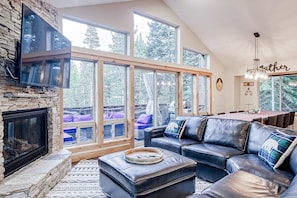 TV, fireplace, DVD player, offices - Luxury Home - Pool Table, Jetted Tub, Fireplaces, Free WiFi, washer&dryer (South Lake Tahoe)