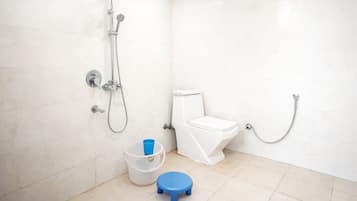 Basic Double Room | Bathroom | Shower, free toiletries, towels, soap