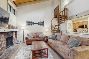 TV, fireplace, offices - Resort-style relaxation at Lakeland Village Loft  with incredible amenities (South Lake Tahoe)