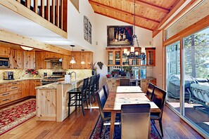 Fridge, microwave, oven, stovetop - Custom, luxe condo with panoramic lake & mountain views & fireplaces (Incline Village)