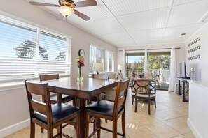 Dining - Oceanfront Shipwatch #300 • Pool + Boardwalk on East Beach (St Simons)