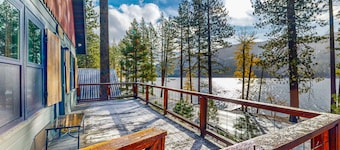Dog-friendly waterfront cabin with lake views & access - close to slopes