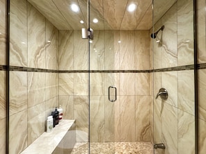 Hair dryer, towels, toilet paper