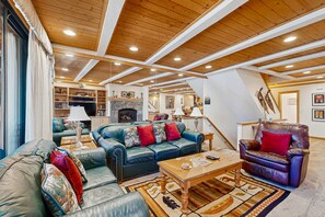 Fernseher, Kamin, DVD-Player, Arbeitsbereiche