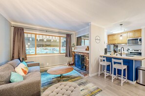 Interior - Condo with private beach, pool access, fireplace, WiFi, and nearby amenities (Tahoe Vista)