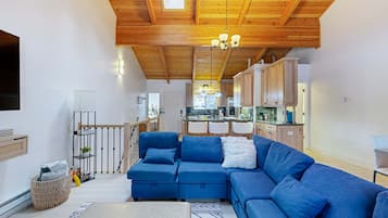 TV, fireplace, foosball, offices