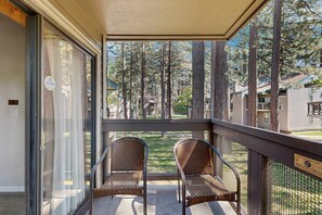 Terrace/patio - Three-Story Condo + Loft w/Free WiFi, Gas Fireplace, Shared Pool, Hot Tub, & W/D (South Lake Tahoe)