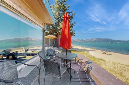 Lake Front Condo, steps from the beach with beautiful view of Lake Tahoe