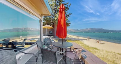 Lake Front Condo, steps from the beach with beautiful view of Lake Tahoe