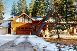 Exterior - Tranquil Family-Friendly A-Frame Cabin with Big Backyard, Deck, & Gas Grill (South Lake Tahoe)