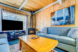 Fernseher, Kamin, DVD-Player