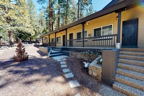 Exterior detail - Mountain-side home base with fireplace, WiFi, full kitchen & patio with firepit (Kings Beach)