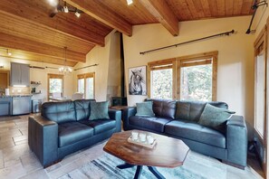TV, fireplace, offices - Beautiful home with private pool table, spacious deck, & pool access (Incline Village)