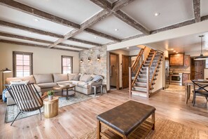 TV, fireplace, offices - Waterfront S Lake Tahoe Property with 2 Houses - Near Downtown and Casinos (South Lake Tahoe)