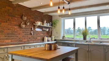 Microwave, oven, stovetop, dishwasher