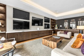 TV, fireplace, offices - All-Suite Ski-In,Ski-Out Haven with Lavish Interior, Heated Pool & 2 Hot Tubs (Park City)
