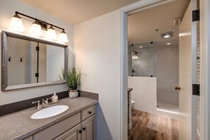 Shower, hair dryer, towels, shampoo - Remodeled ski-in - ski-out Condo at Park City Mountain Resort (Park City)