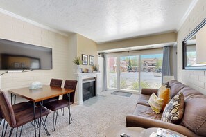 TV, fireplace - Cozy Mountain Getaway with Hot Tub - Near Slopes, Links & Shuttle (Park City)