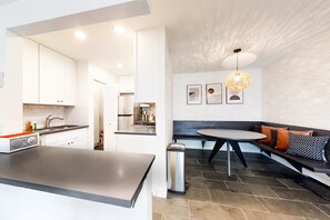 Fridge, microwave, oven, stovetop - Modern & chic year-round getaway with mountain views & fireplace- near shopping (Park City)