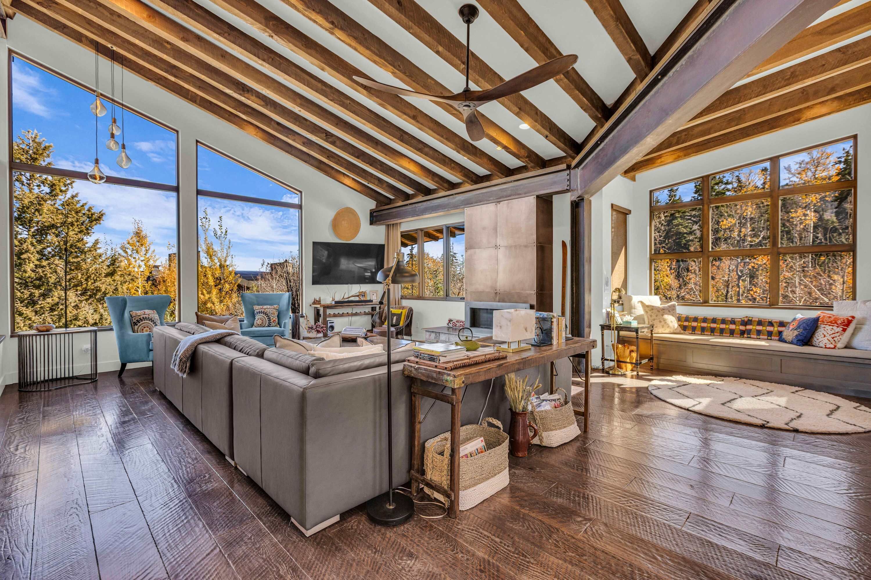 TV, fireplace, offices