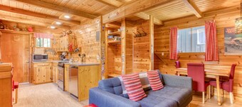 Rustic & cozy cabin with fast WiFi & games - close to slopes, dining & golf