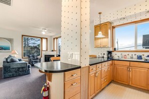 Interior - Ocean view home with WiFi, gas fireplaces, private washer&dryer, and foosball (Seaside)