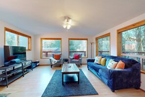TV - Mountain view home in an oceanfront community above Whaleshead Beach (Brookings)