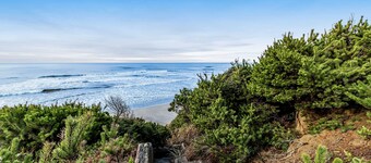 Oceanfront home with hot tub, private beach access & ocean views - dog-friendly