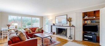 Oceanfront charmer with wood fireplace, games, & scenic deck - dog-friendly