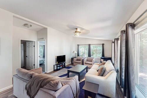 Dog-friendly house near golf & beach access with firepit, grill, & pellet stove
