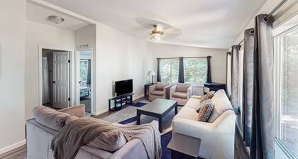 Dog-friendly house near golf & beach access with firepit, grill, & pellet stove