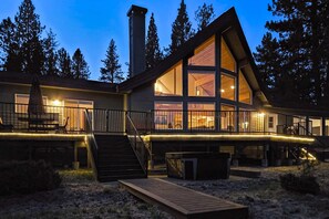 Exterior - Riverfront Luxury Home with Hot Tub, AC, Deck and Grill (Sunriver)