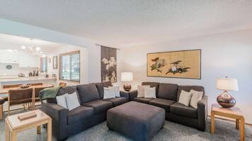 TV, fireplace, DVD player, offices