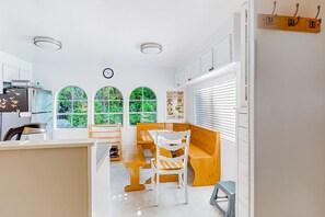 Interior - Tree-lined coastal home with children's items, gas grill, and washer&dryer (Florence)