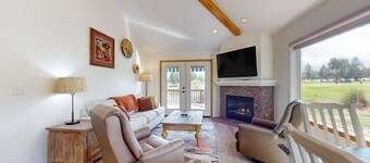 Charming waterfront townhouse with fireplace, pool, hot tub, & washerdryer