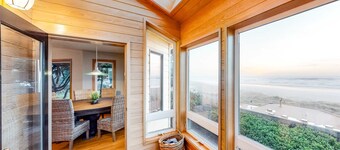 Dog-friendly home with ocean views, high-speed WiFi, and wood-burning fireplace
