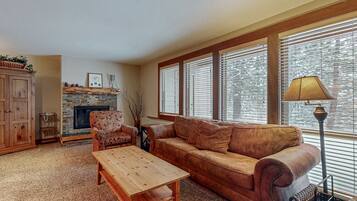 TV, fireplace, DVD player, offices