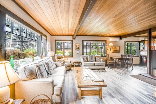 Dog-friendly, oceanfront home just a stroll from the beach and shopping & dining