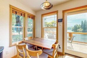 Dining - Lakefront home with loft, two decks with amazing views, kayaks & dock access (Florence)