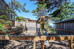 Children’s area - Oceanview Home with Beautiful Deck & Private Playground - Blocks to the Beach (Newport)