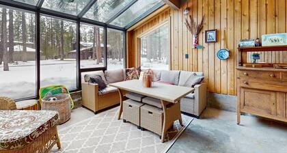 Rustic-chic home with patio, pools, hot tubs, & fitness center