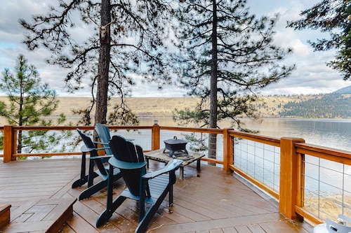 Waterfront Home on Wallowa Lake with private sauna, dock & amazing view