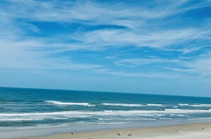 Luxury Condo, Balcony, Partial Ocean View | Balcony view - Marine Terrace Condominium (Daytona Beach)